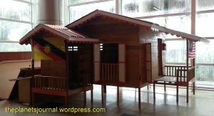 A Replica of a Traditional House, situated at the Kuching International Airport
